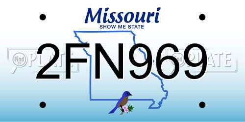 2FN969 Missouri License Plate