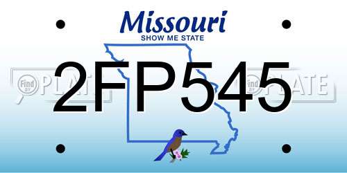 2FP545 Missouri License Plate