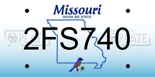 2FS740 Missouri License Plate
