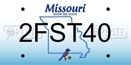 2FST40 Missouri License Plate