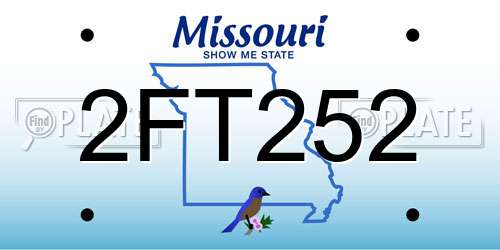 2FT252 Missouri License Plate