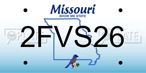2FVS26 Missouri License Plate