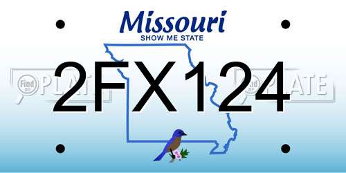 2FX124 Missouri License Plate