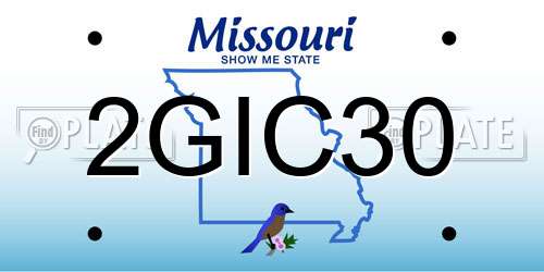 2GIC30 Missouri License Plate