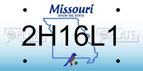 2H16L1 Missouri License Plate
