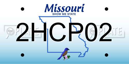 2HCP02 Missouri License Plate