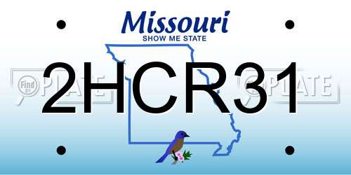 2HCR31 Missouri License Plate