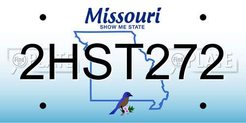2HST272 Missouri License Plate