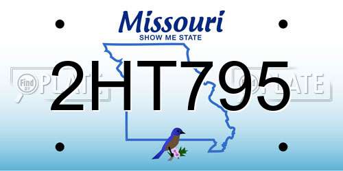 2HT795 Missouri License Plate