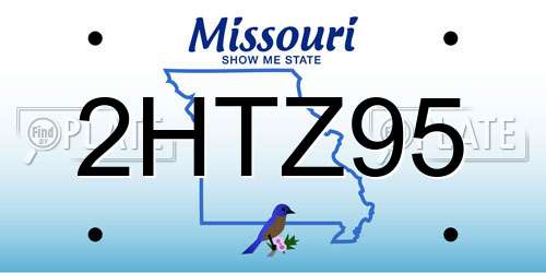 2HTZ95 Missouri License Plate