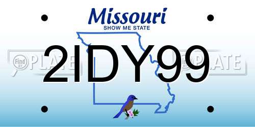 2IDY99 Missouri License Plate