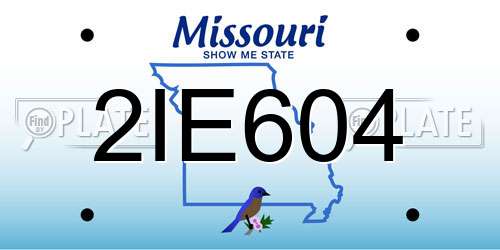 2IE604 Missouri License Plate