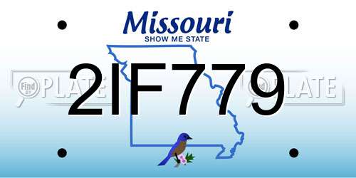 2IF779 Missouri License Plate