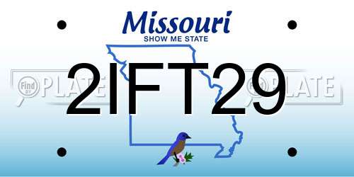 2IFT29 Missouri License Plate