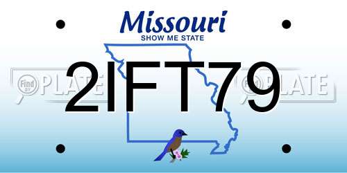 2IFT79 Missouri License Plate