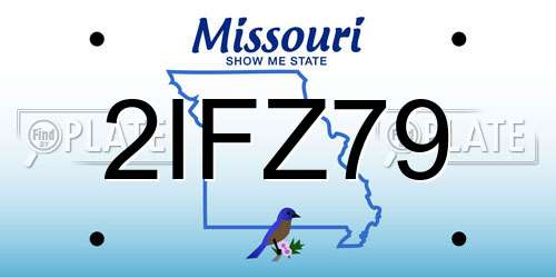 2IFZ79 Missouri License Plate
