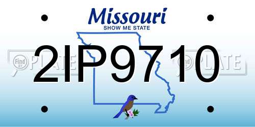 2IP9710 Missouri License Plate