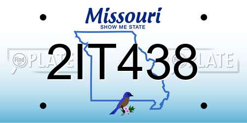 2IT438 Missouri License Plate