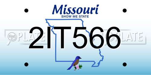 2IT566 Missouri License Plate