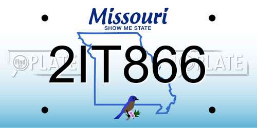 2IT866 Missouri License Plate
