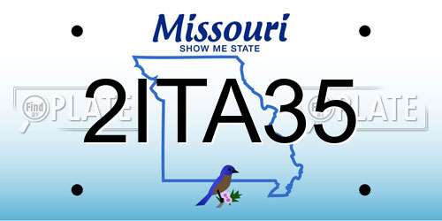 2ITA35 Missouri License Plate