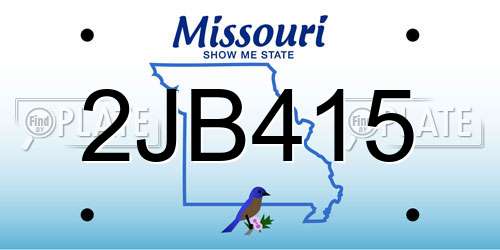 2JB415 Missouri License Plate