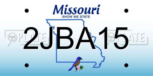 2JBA15 Missouri License Plate