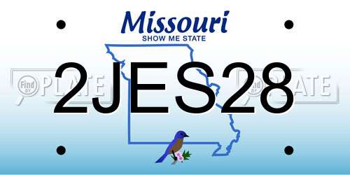 2JES28 Missouri License Plate