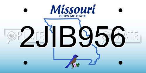 2JIB956 Missouri License Plate
