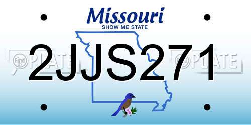 2JJS271 Missouri License Plate