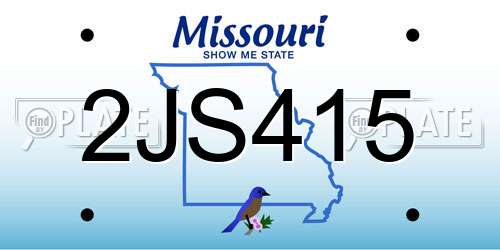 2JS415 Missouri License Plate