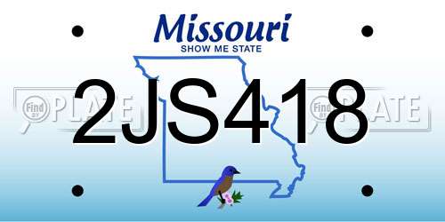 2JS418 Missouri License Plate