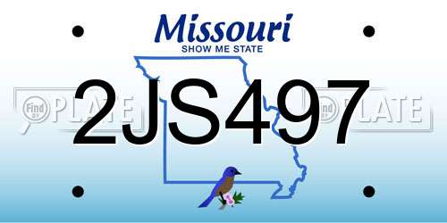 2JS497 Missouri License Plate