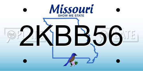 2KBB56 Missouri License Plate
