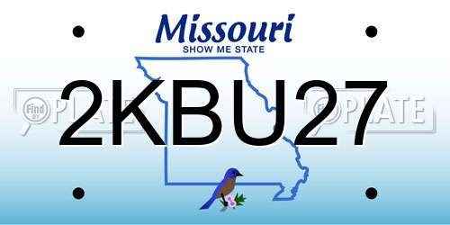 2KBU27 Missouri License Plate
