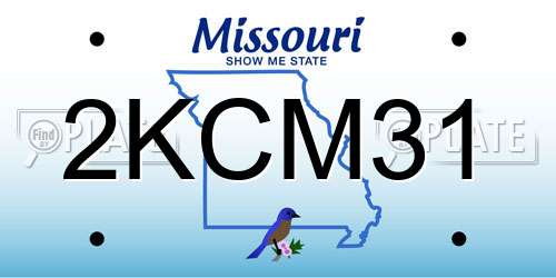 2KCM31 Missouri License Plate