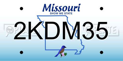 2KDM35 Missouri License Plate