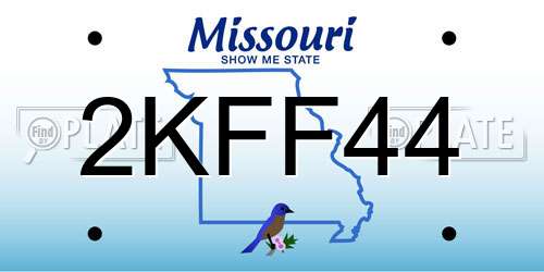 2KFF44 Missouri License Plate