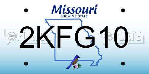 2KFG10 Missouri License Plate