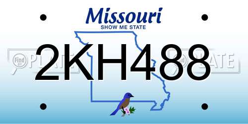 2KH488 Missouri License Plate