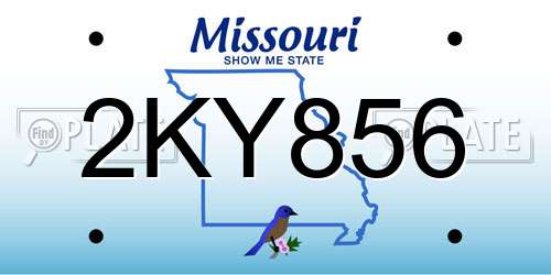 2KY856 Missouri License Plate