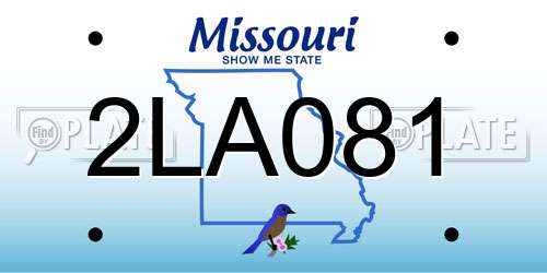 2LA081 Missouri License Plate