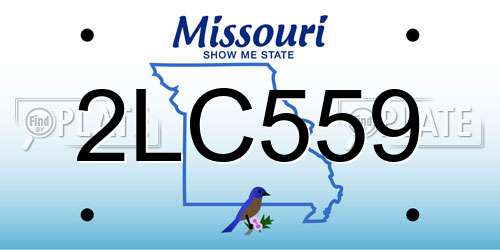 2LC559 Missouri License Plate