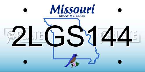 2LGS144 Missouri License Plate