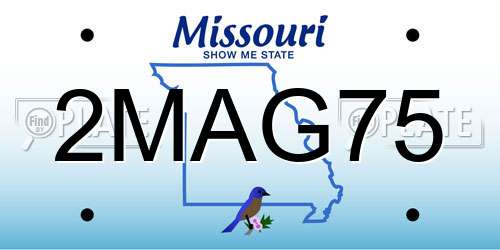 2MAG75 Missouri License Plate