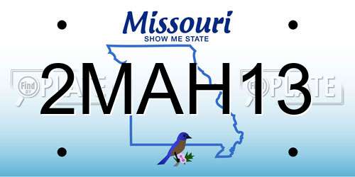 2MAH13 Missouri License Plate