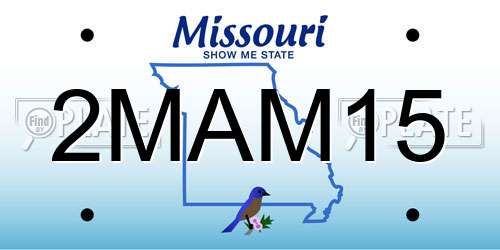 2MAM15 Missouri License Plate