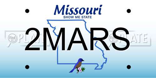 2MARS Missouri License Plate