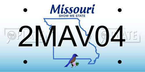 2MAV04 Missouri License Plate