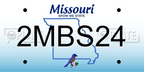 2MBS24 Missouri License Plate